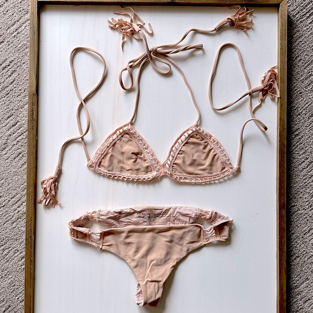 Acacia Neutral Crochet Swimsuit Ser